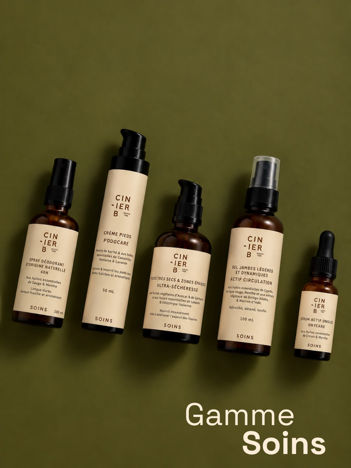 Une gamme de soins pensée pour prendre soin de vous au quotidien.

Pieds secs, mains fragilisées, transpiration, jambes lourdes ou encore soin des ongles… Cinier B propose des solutions ciblées pour répondre aux différents besoins de votre peau.

Des soins formulés à partir d’ingrédients soigneusement sélectionnés, dans la continuité de notre savoir-faire depuis 1986.

Retrouvez toute notre gamme de soins sur notre site.

#cinierb #soinsnaturels #soinsdespieds #soinsdesmains #cosmetiquenaturelle aromatherapie